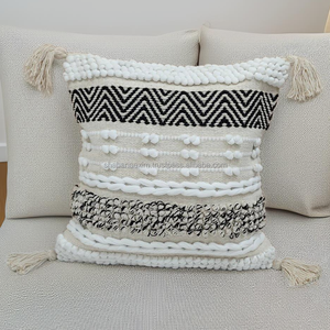 High Quality Bohemian Square Cushion Cover Eco-Friendly Geometric Woven <b>Pillow</b> Slip for Floor Decor Boho Style - Product Image 3