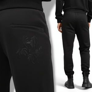Pantalon de jogging unisexe en molleton épais brodé de qualité supérieure, style décontracté de luxe – Grande Vente - Product Image 3