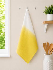 Ombrey Dye Tea <b>Towel</b> Linen <b>Kitchen</b> <b>Towel</b> Absorbent Dish Drying Napkin Home Dining Decor - Product Image 2