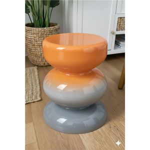 Modern Orange Ombre Round Coffee Table Minimalist Designer Accent Side Table <b>Unique</b> Living Room Furniture Wholesale <b>Home</b> <b>Decor</b> - Product Image 1