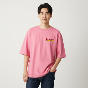 เสื้อยืดฮิปฮอปสีดำทรงโอเวอร์ไซส์แบบสั่งทำ OEM/ODM สำหรับผู้ชาย ทรงหลวมไหล่ตก ผ้าคอตตอนหนา 100% สีพื้น ทรงแบ็กกี้ สกรีนโลโก้ตามสั่ง - Product Image 3