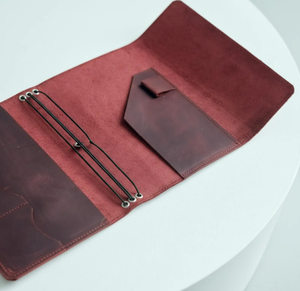 Journal for men, <b>Leather</b> journal cover, Personalized travel journal, <b>A5</b> travelers <b>notebook</b>, Personalized <b>leather</b> trifold journal - Product Image 5