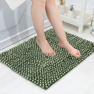 Tapis de bain en chenille rayé moderne Junxi personnalisé, dégradé de couleurs, antidérapant, absorbant, pour la maison, la cuisine, la salle de bain, les toilettes, la porte - Product Image 5