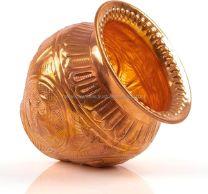 Olla de Cobre Puro para Almacenar Agua Potable, Olla de Cobre Ayurvédica para Desintoxicación Diaria, Uso en el Hogar, Cocina y Oficina - Product Image 3