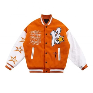 Chaquetas de béisbol de proveedores directos de fábrica Material y colores personalizados Chaqueta de calidad superior totalmente personalizable para hombres Varsity - Product Image 2