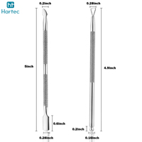 Prix de gros – Kit professionnel d'outils de manucure en acier inoxydable pour repousser les cuticules, conception double face, instruments de beauté de haute qualité pour