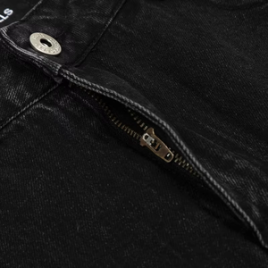 Jeans baggy vintage de qualité supérieure pour hommes, coupe ample, jambe large, denim, style hip-hop, noir - Product Image 4