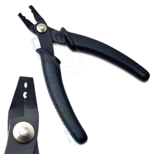 Pince à micro-anneaux professionnelle pour extensions de cheveux, 5,5 pouces, noire, outil pour extensions de cheveux, micro-perles, nano-anneaux, pince à sertir - Product Image 3