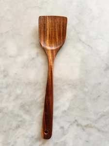 Juego de utensilios de cocina de madera hechos a mano, 4 piezas, espátulas y cuchara, herramientas de cocina de madera natural - Product Image 2