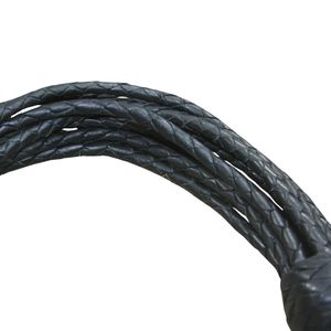 Flogger de piel de oveja hecho a mano con hebilla de acero y mango equilibrado de 2.5 cm de ancho con caída suave para principiantes y uso avanzado - Product Image 2