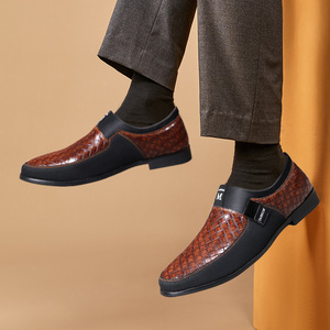 Nueva Llegada, Zapatos de Cuero de Negocios para Hombre, Mocasines de Moda Sin Cordones, Calzado Masculino Otoño Invierno, Mocasines Casuales - Product Image 3