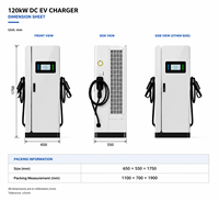 Nuevo Cargador de CC para Vehículos Eléctricos de 120 kW, Estación de Carga Rápida CCS2, Vehículo Eléctrico Comercial, OEM, ODM