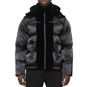 Wholesale Customized <b>Zipper</b> Stand Collar Front Logo Unisex Winter Puffer <b>Jackets</b> 2026 - Product Image 1