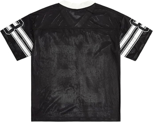 Maillot de football en mesh noir numéro 99 étoiles blanches col en V manches courtes homme coton biologique écologique séchage rapide chez Nurak 2026 - Product Image 2