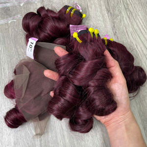 100% ผ้าทอแบบม้วนคู่ส่วนต่อขยายแบบเด้งเวียดนามสีเบอร์กันดี - Product Image 4