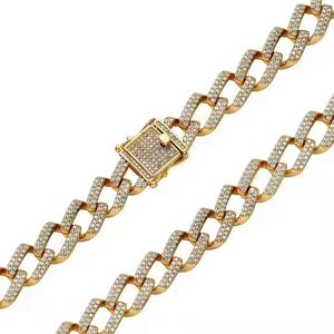 Elegant Moissanite Cuban Link <b>Necklace</b> for Luxury Fashion Jewelry and Urban Streetwear Styling - Product Image 3
