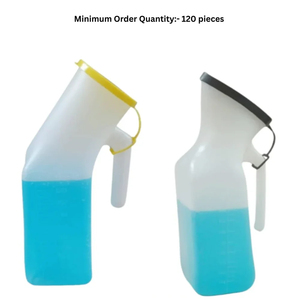 Urinoir portable moderne en plastique avec couvercle jaune et noir pour usage domestique - Product Image 1