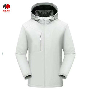 แจ็คเก็ตซอฟต์เชลล์แบบมีฮู้ดสำหรับผู้ชาย ยี่ห้อ Ryan Pro Gear ออกแบบตามสั่ง ปิดด้วยซิป พร้อมโลโก้แบบกำหนดเอง - Product Image 1