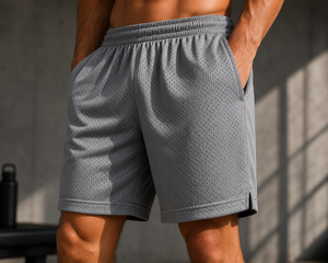 High Quality Men's Customized Breathable Quick Dry 3D Pattern Polyester <b>Athletic</b> Mesh Shorts Elastic Waist Gym Wear Comfortable - Product Image 3