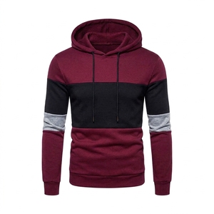Wholesale Men's Winter 100% Cotton <b>Fleece</b> Hoodie 2 Color Solid Lined Pullover Hooded Sweatshirt Casual Plain Dyed Polyester Cott - Product Image 6