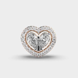 Pendentif en diamant taille cœur de qualité supérieure, plaqué or rose, charme solitaire, bijoux romantiques pour femmes, style fiançailles - Product Image 2