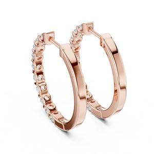 Pendientes de hebilla de aro clásicos de Plata de Ley 925 de Zirconia sintética para regalo, uso diario, fiestas, cumpleaños - Product Image 2