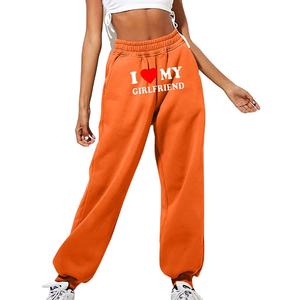 Haute qualité décontracté respirant pantalons de survêtement 2025 100% coton bio hommes pantalons personnaliser transfert de chaleur imprimé plat dentelle pantalon - Product Image 1