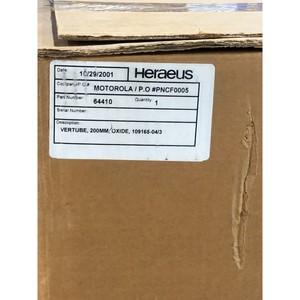 Heraeus 64410 Vertube, 200 มม., ออกไซด์, 109165-04/3 - อุปกรณ์และชิ้นส่วนเซมิคอนดักเตอร์ระดับโลกที่เชื่อถือได้ - Product Image 6