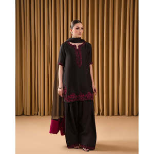 Ensemble haut et pantalon palazzo pour femmes, tenue de soirée élégante avec dupatta - Product Image 3