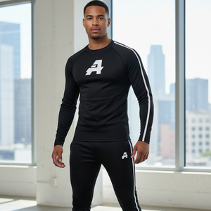 Conjunto Deportivo de Compresión de Alta Gama para Hombre, Tejido Italiano, Ropa Deportiva de Alto Rendimiento, Conjunto de Gimnasio, Entrenamiento para Atletas Profesionales - Product Image 6