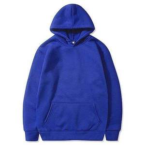 Mens Black Pullover <b>Hoodie</b> <b>Plain</b> Hooded Sweatshirt Casual Long Sleeve Kangaroo Pocket Fleece Cotton Blend <b>Hoodie</b> - Product Image 3