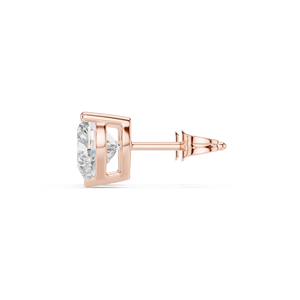 Luxury <b>Fine</b> Jewelry Romantic Heart Cut Solitaire Lab Grown Diamond <b>Stud</b> <b>Earrings</b> Available In 14K White Gold Wholesale Jewelry - Product Image 3