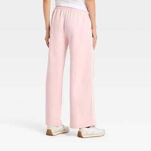 Smooth Jersey Lounge Pants Women Wide Leg Elastic <b>Drawstring</b> Soft Lightweight Casual Relaxed <b>Trousers</b> - Product Image 5