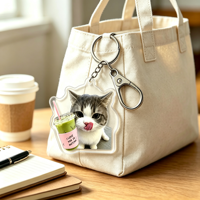 Porte-clés en acrylique personnalisé avec logo, breloque transparente imprimée UV, cadeau promotionnel, usine OEM ODM