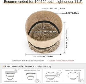 Maceta de Yute Best Living, Cubiertas Duraderas de Cuerda Tejida para Plantas Suculentas, Servicio de Exportación Ofrecido - Product Image 3