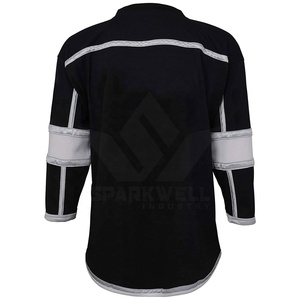 Jersey de Hockey sobre Hielo Negro Personalizado para Hombre, Cuello en V, Manga Larga, Sublimado, Absorbente de Humedad, Patrón 3D, Logotipo Impreso en la Parte Delantera, Ropa Deportiva - Product Image 5