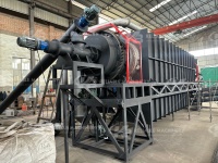 Four de carbonisation de charbon de bois de petite taille de marque fiable pour l'assurance qualité, machine à biochar de haute capacité (300-1200 kg/h) pour la production