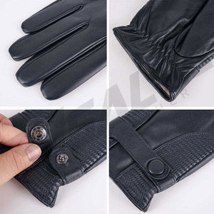 New Fashion Design Leather <b>Gloves</b> for Ladies Women Warm Winter Black Dressing Leather <b>Gloves</b> - Product Image 4