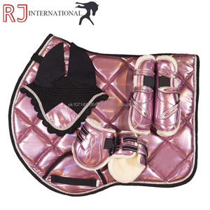 Tapis de selle matelassé scintillant style cristal pour cheval, avec coussinets d'étrier pour l'équitation - Product Image 5