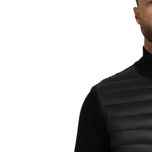 Veste longue matelassée noire pour homme LAMA INDUSTRIES, col montant, fermeture éclair, imperméable, coupe-vent, décontractée, coupe ajustée, hiver - Product Image 3