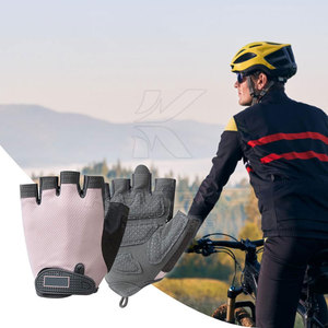 Gants de cyclisme en cuir confortables à demi-doigts avec sangle de poignet réglable, antidérapants et antichocs pour le vélo et l'usage quotidien - Product Image 2