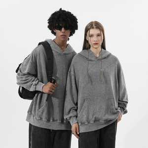 Sudaderas con Capucha de Algodón 100% para Hombre, Estilo Vintage, Oversize, con Bolsillos, Tejido Terry, Ecológicas, OEM - Product Image 3
