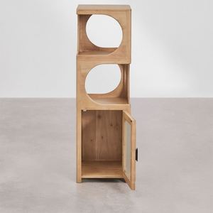 Estante de baño Vandana Nova Arion de madera de acacia y vidrio - Product Image 5