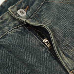 Shorts en jean délavé pour hommes, coupe ample et oversize, style streetwear hip-hop, avec patchs, jambes larges, décontractés, service OEM, collection 2026, vente chaude - Product Image 5