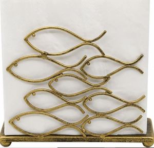 Support de serviettes de table portable, étanche, pratique et écologique en métal de luxe, style poisson, par Metaledge Exports - Product Image 3
