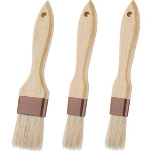 Set di 3 Pennelli da Pasticceria in Setole Naturali, Pennello per Cucina, Burro, Barbecue, Salse, Utensili per Cottura e Pasticceria - Product Image 1