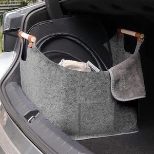 Cesto Porta Legna <span class=keywords><strong>in</strong></span> <span class=keywords><strong>Feltro</strong></span> Pieghevole, <span class=keywords><strong>Borsa</strong></span> Porta Legna di Grande Capacità con Manico, Organizzatore per Caminetto Interno - Product Image 4