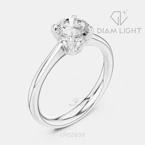 Bague de fiançailles solitaire ronde 1,00 carat, bijoux fins, certifiée IGI, or blanc 14 carats, diamant de laboratoire, bague d'anniversaire - Product Image 2