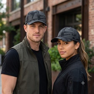 Gorra de Béisbol Bordada Personalizada al por Mayor, 6 Paneles, Visera Curva, Orificios Cortados con Láser, Gorra de Golf Unisex, Impermeable, Camuflaje - Product Image 6