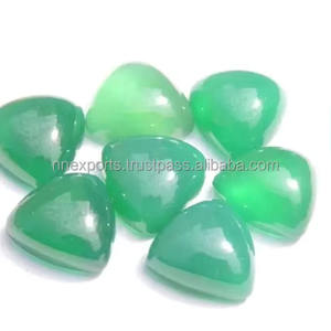 Calidad Superior: Cabujones Lisos de Calcedonia Verde Natural de 4mm, Calibrados, Listos para Comprar, Gemas Sueltas en Oferta - Product Image 1